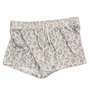 PJ Salvage Gray Leopard Print Lounge Shorts Size XL